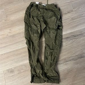 Stone Island Green Nylon Cargo Pants